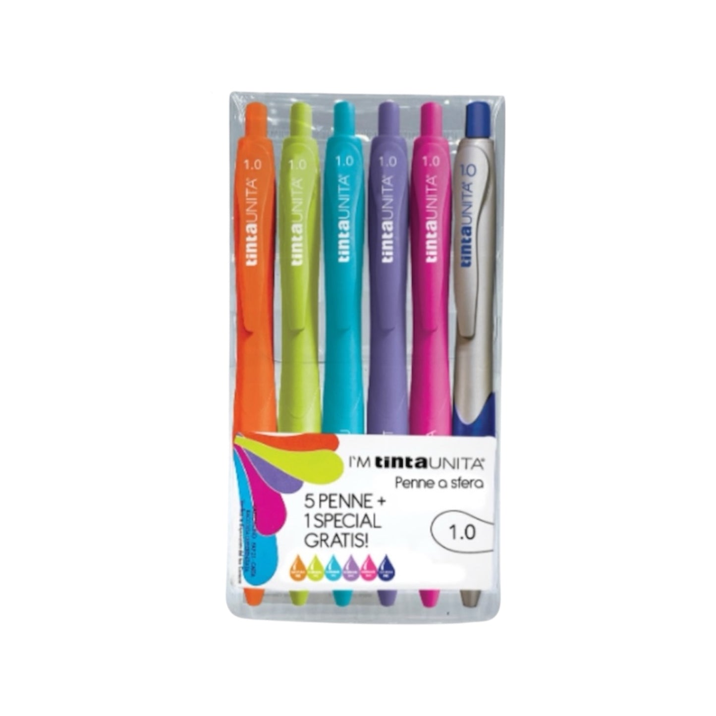 Astuccio Penne a Sfera Tinta Unita 1.0 - 5+1
