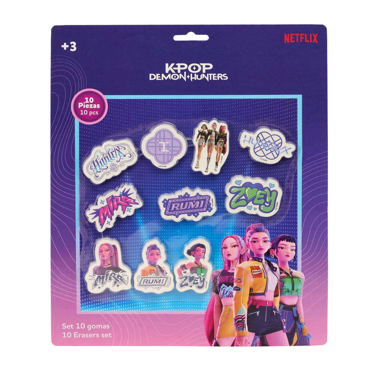 Set 10 Gomme Da Cancellare K‑Pop Demon Hunters