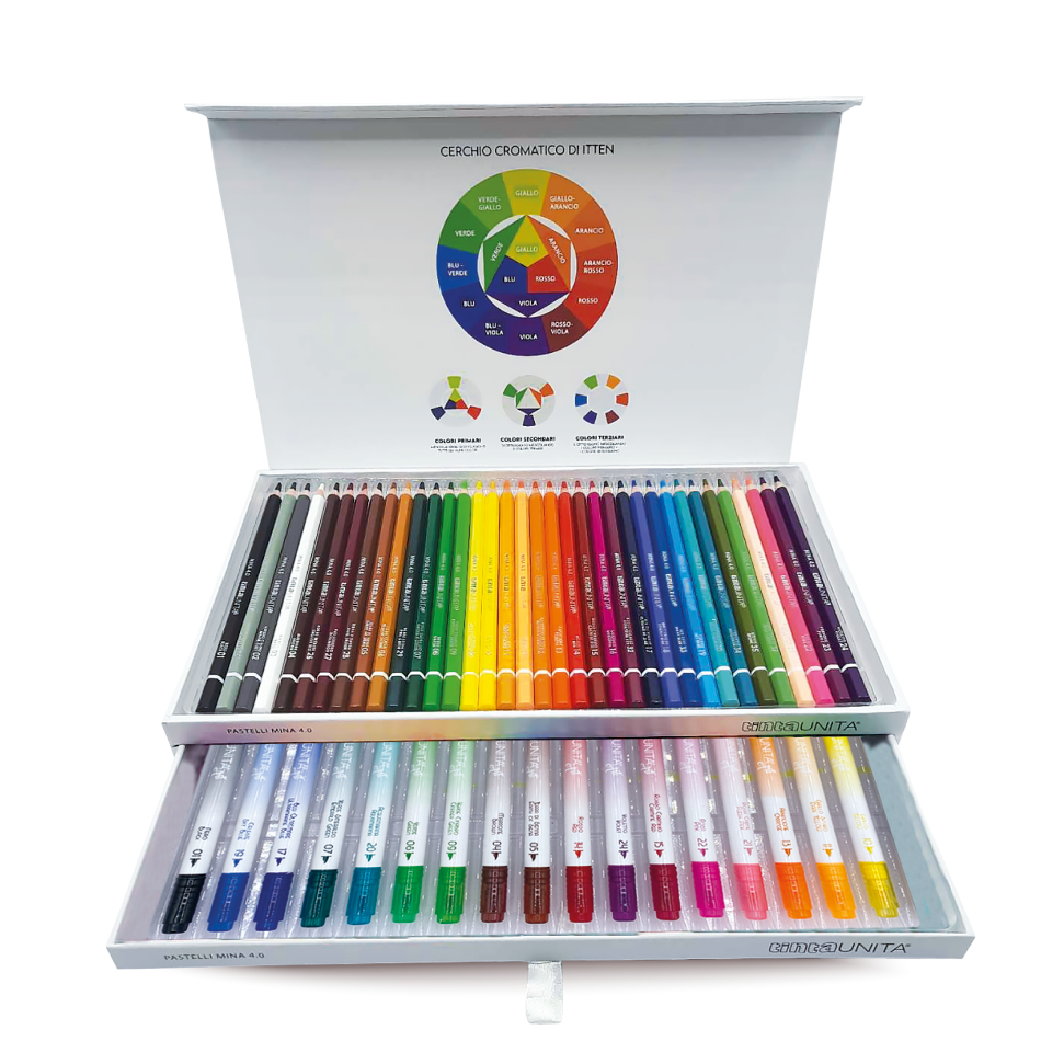 Cassettiera Classic Con Pastelli e Brush Bi Punta - Tinta Unita