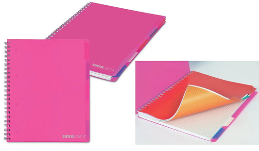 Quaderno spiralato con 5 divisori - Tinta Unita