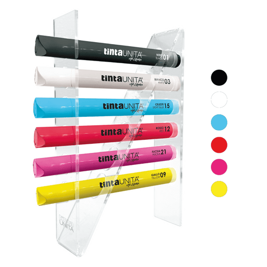 Basetta In Acrilico Con Art Marker Tinta Unita
