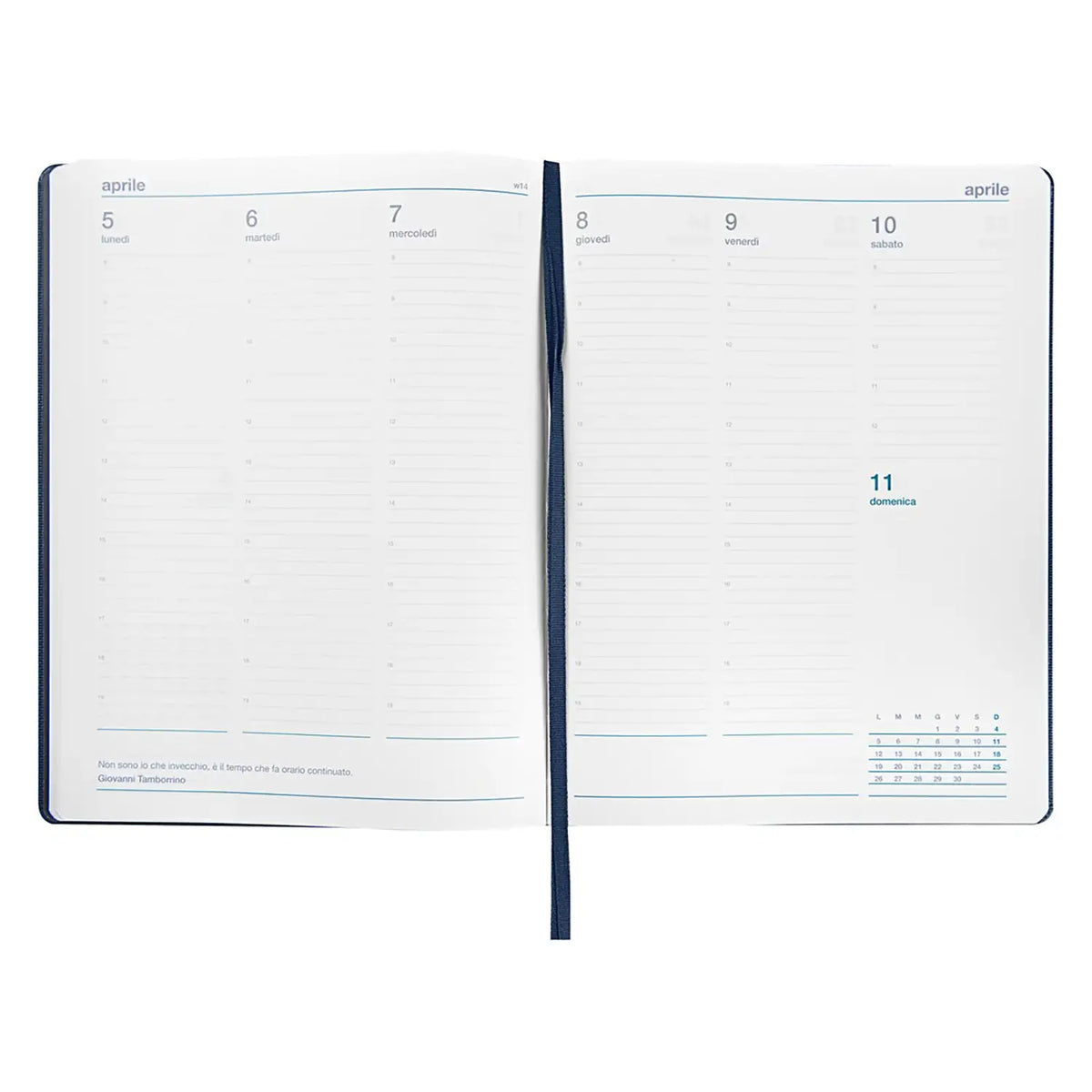 Agenda Comix da Tavolo 2027 Settimanale Verticale Blu Texture