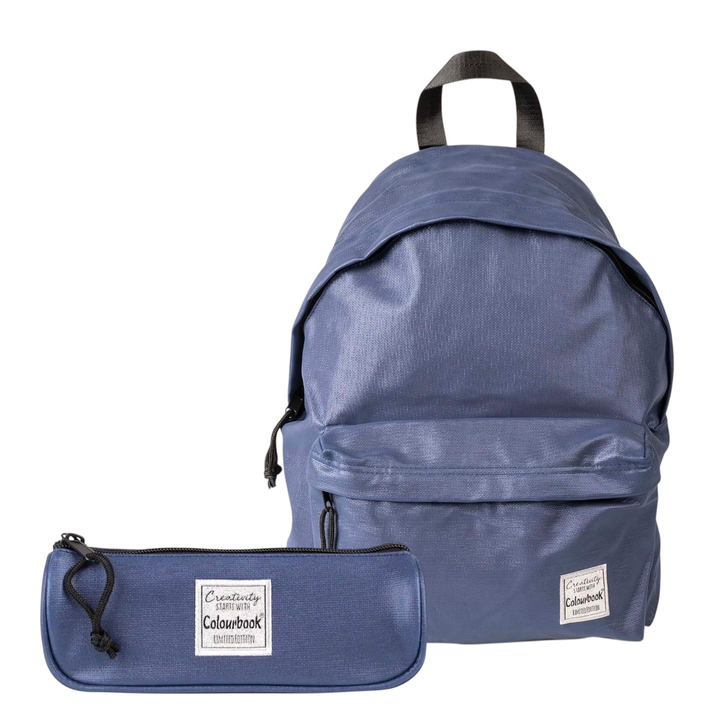Zaino + Astuccio Shine Blu - Colourbook