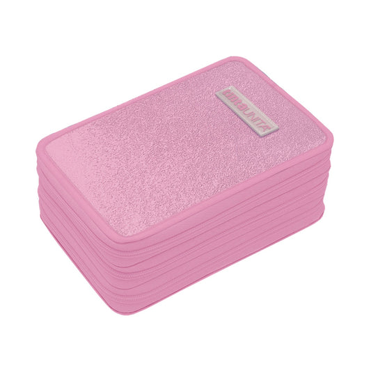 Astuccio 3 Zip Rosa - Tinta Unita Glamour