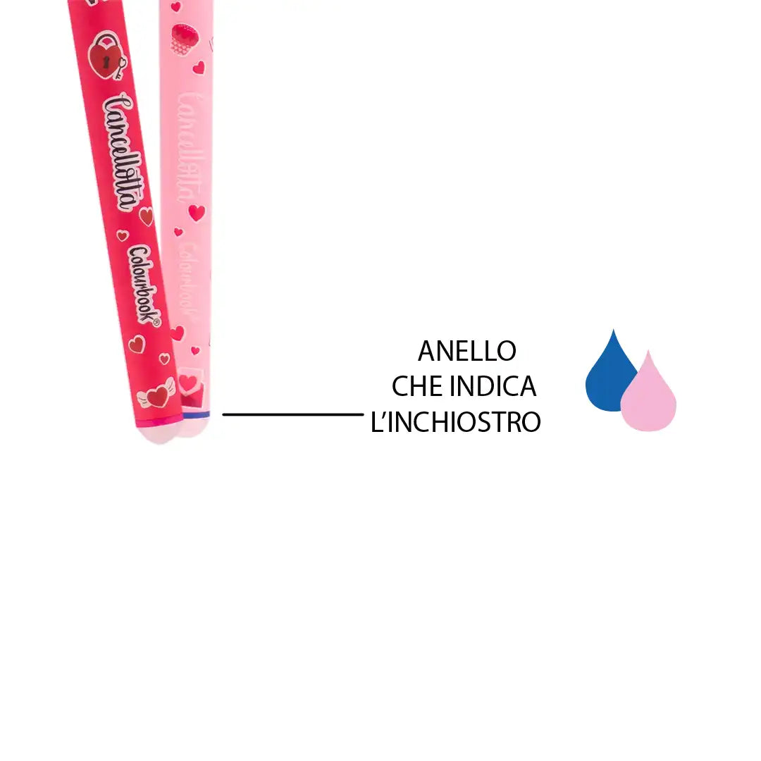 Set 2 penne gel cancellabili Cancellotte in Love
