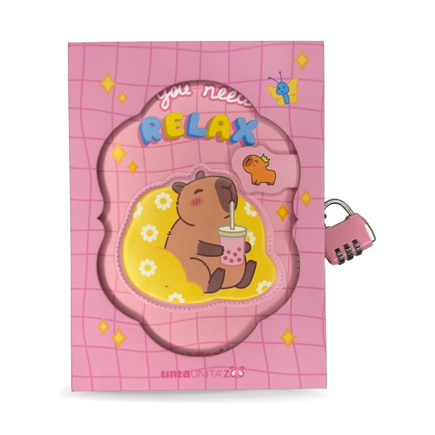 Notebook Capybara con Lucchetto - Tinta Unita