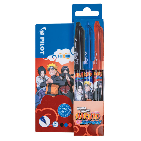 Set 3 penne cancellabili Naruto PILOT