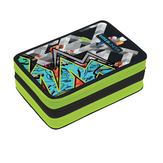 Astuccio 3 Zip Game - Tinta Unita Teen