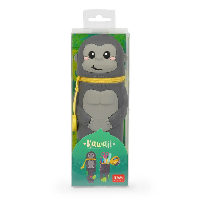 Astuccio 2-in-1 in Silicone Gorilla "Wild but Kind" - Kawaii