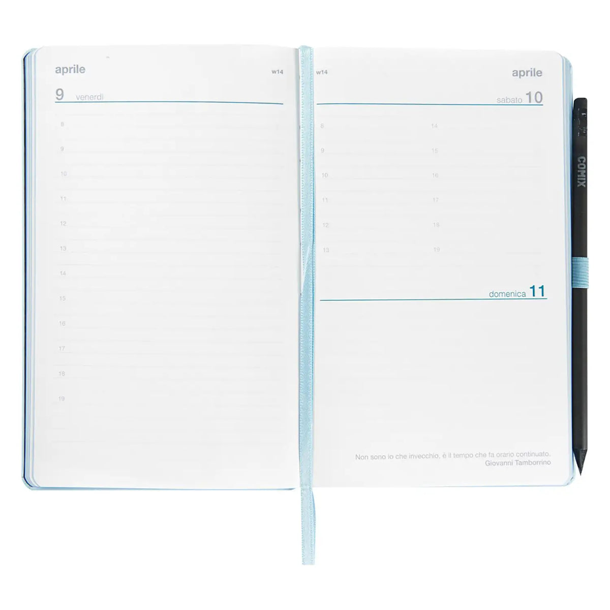 Agenda Comix 2027 Giornaliera Large Azzurra 12 Mesi