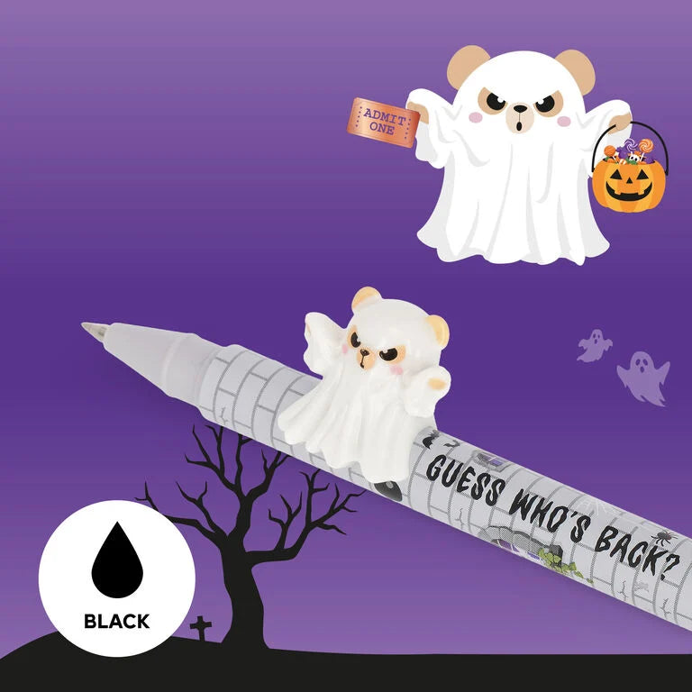 Set di 2 Penne Gel con Animaletto Decorativo - Lovely Friends - Spooky Party