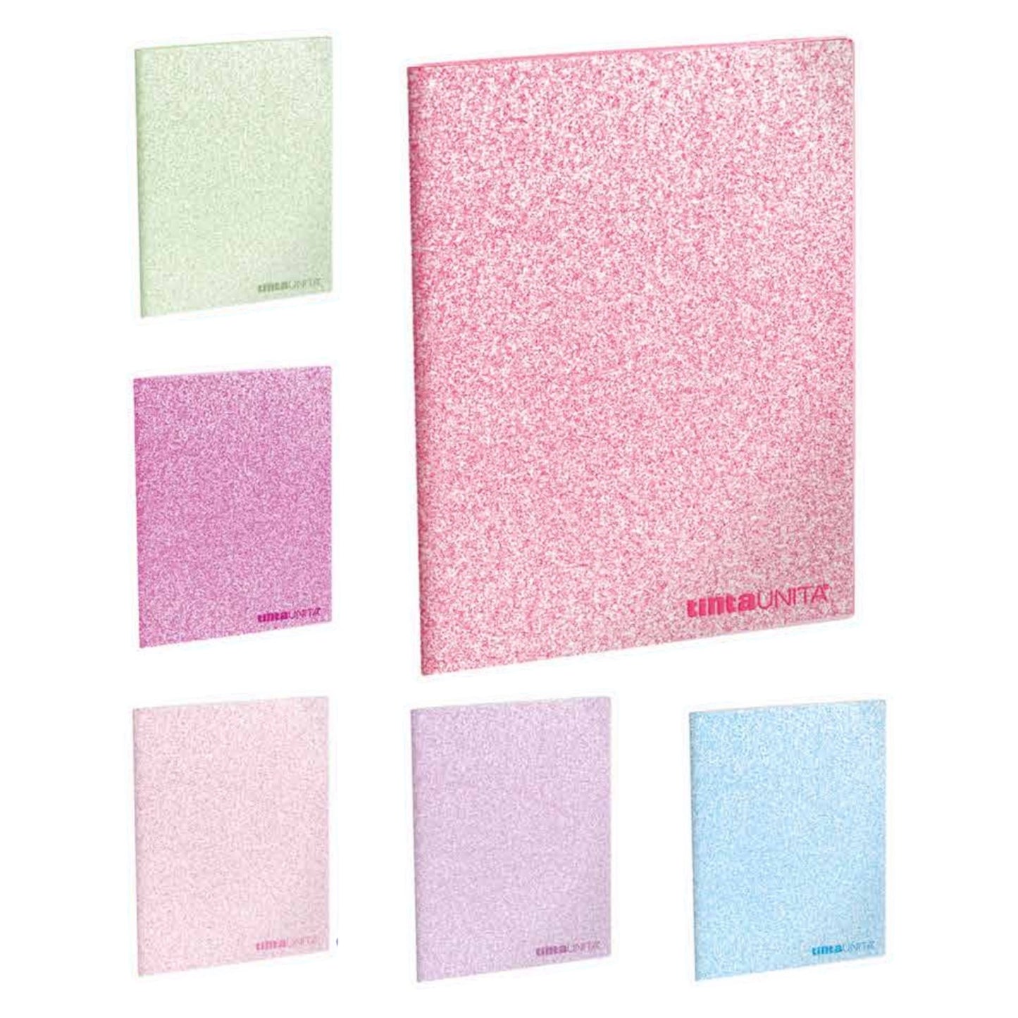Set da 3 Quaderni Glitter Pastel - Tinta Unita
