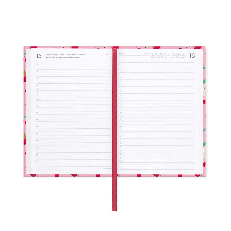 Agenda 2026/2027 Giornaliera Fotografica 16 Mesi - Teddy Bear Pink