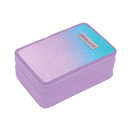 Astuccio 3 Zip Gradient Azzurro - Tinta Unita Glamour