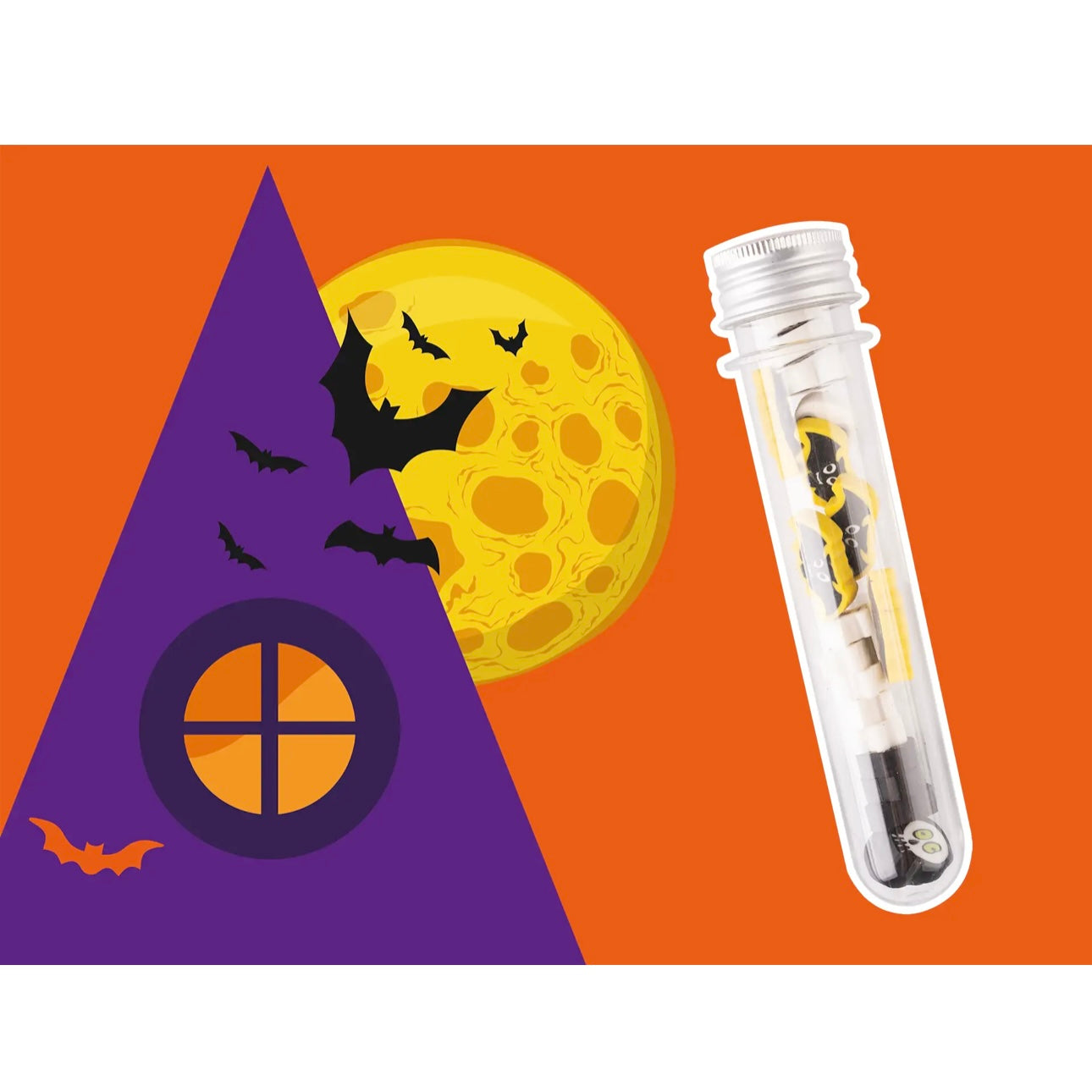 Set gomme per cancellare Halloween in provetta