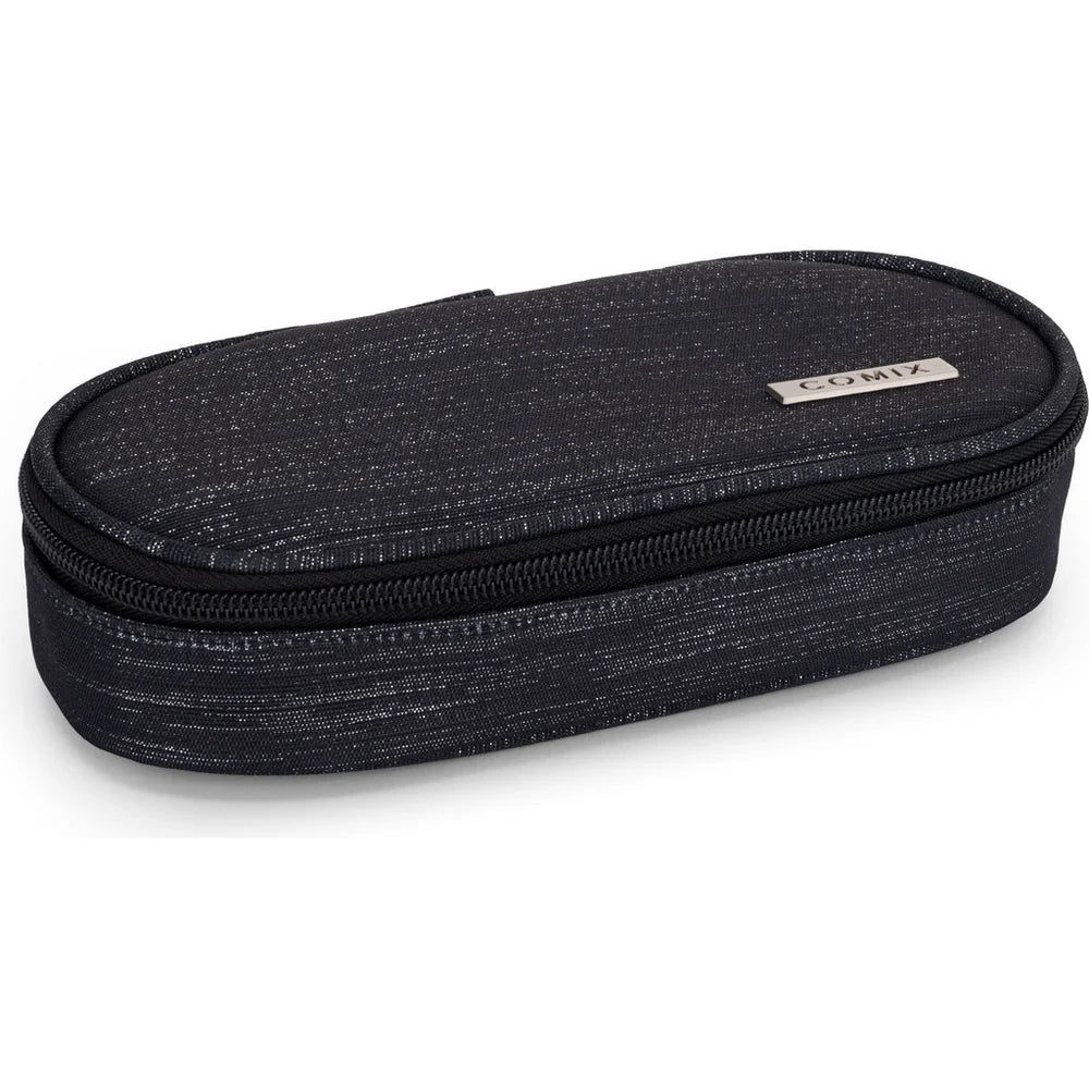 Astuccio ovale COMIX Lurex Nero