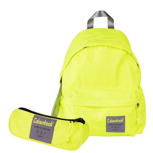 Zaino + Astuccio Satin Giallo - Colourbook