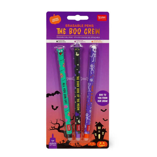 Set di 3 Penne Gel Cancellabili - The Boo Crew - Erasable Pen