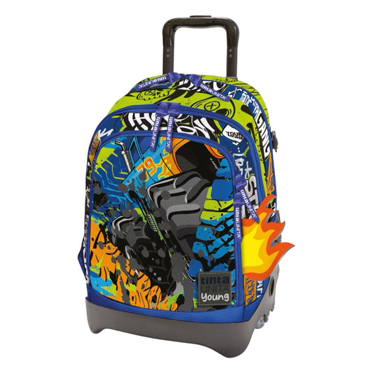 Zaino Trolley Crooss Monster Truck  - Tinta Unita Young