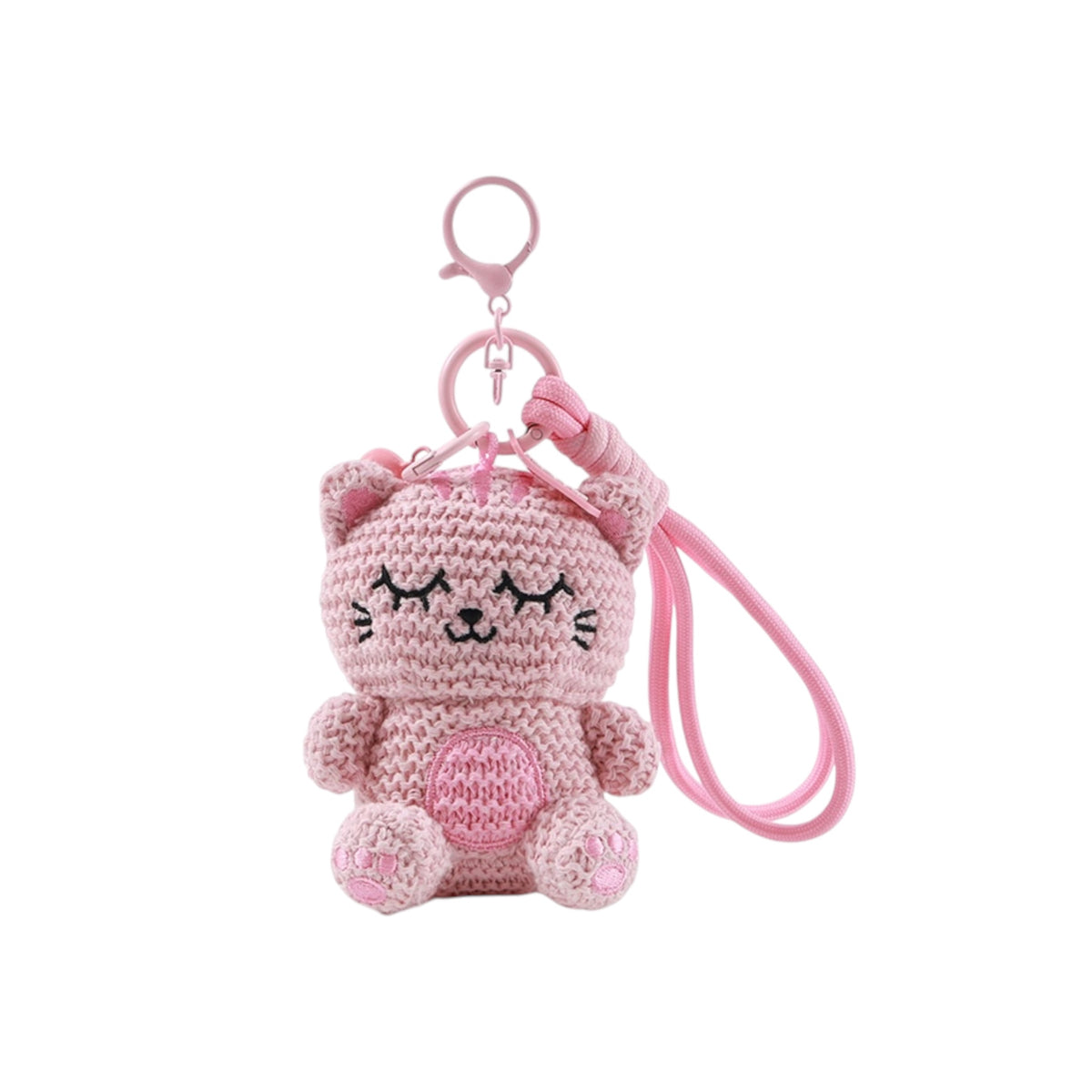 Portachiavi Crochet Gatto Rosa - Itotal