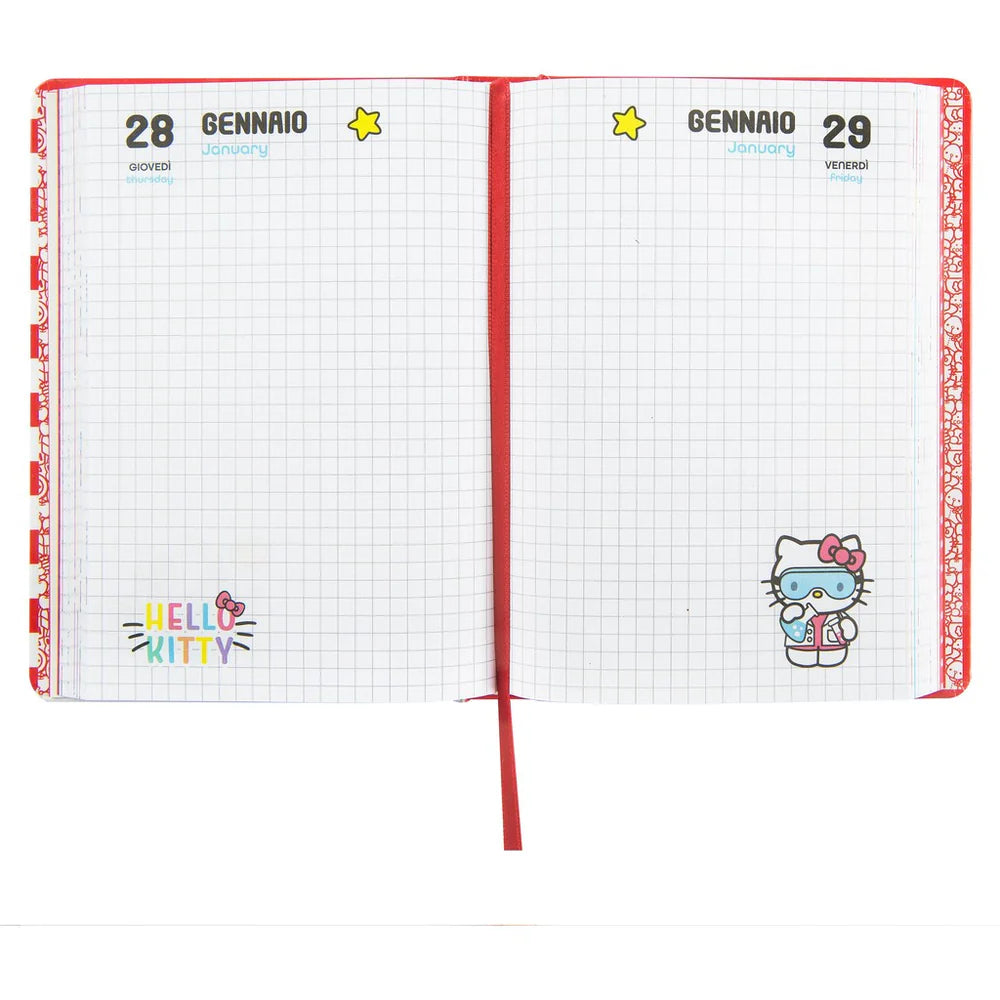 Diario 12 Mesi 2026/27 - Hello Kitty - Datato Bianco