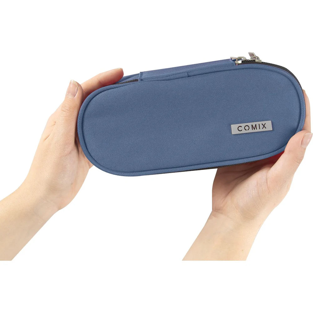 Astuccio ovale COMIX Monocolore Dusty Blu