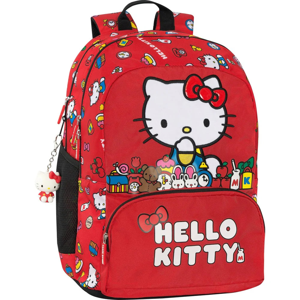 Zaino organizzato Hello kitty Rosso