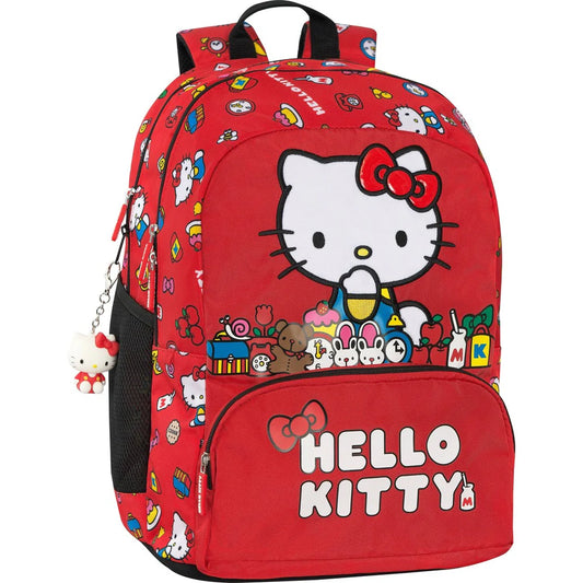 Zaino organizzato Hello kitty Rosso