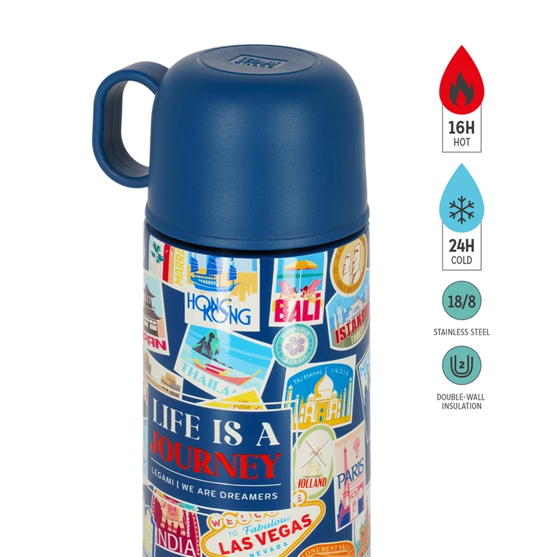 Hot & Cold - Borraccia Termica con Tazza Travel