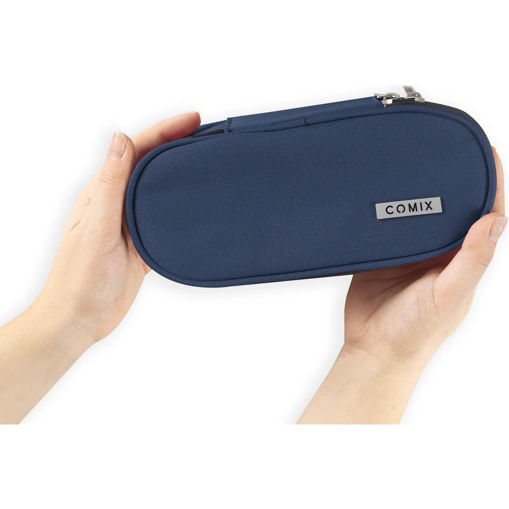 Astuccio Ovale COMIX Monocolore Blu