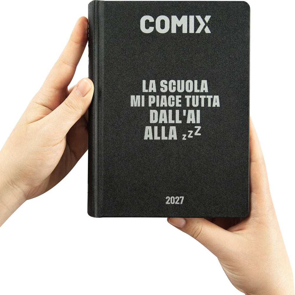 Diario 16 Mesi 2026/27 - COMIX - Giornaliero Nero/Argento