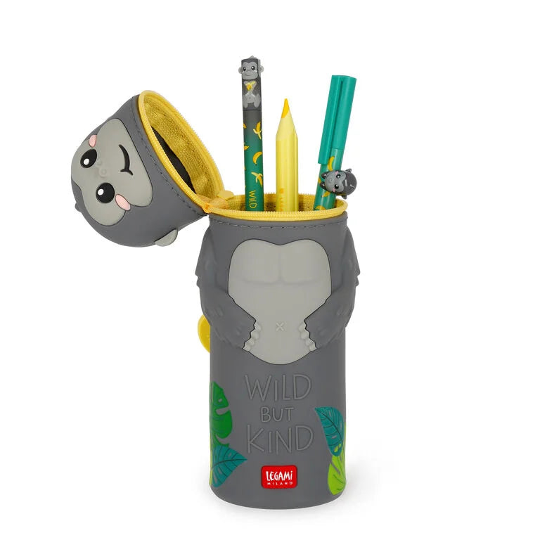 Astuccio 2-in-1 in Silicone Gorilla "Wild but Kind" - Kawaii