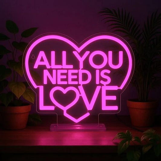 Lampada Led Effetto
Neon - All You Need is Love - It's a Sign