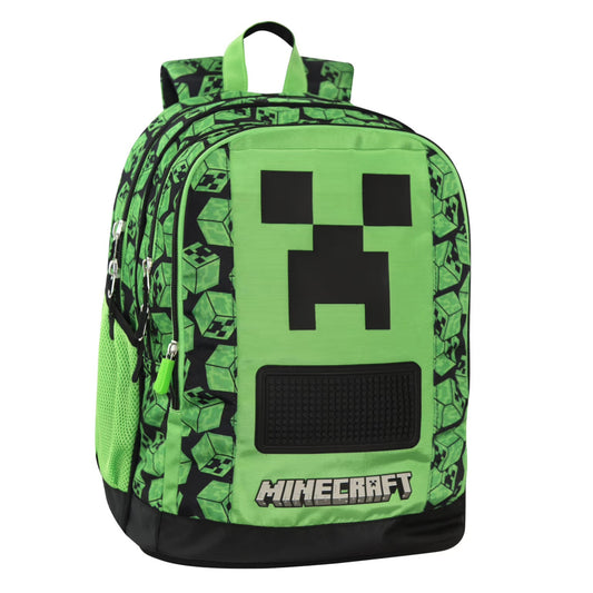 Zaino organizzato Minecraft Verde/Nero