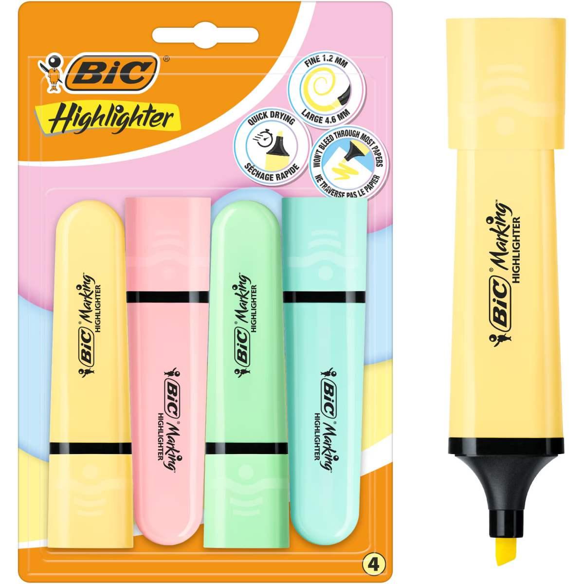 Set 4 Evidenziatori Flat BIC