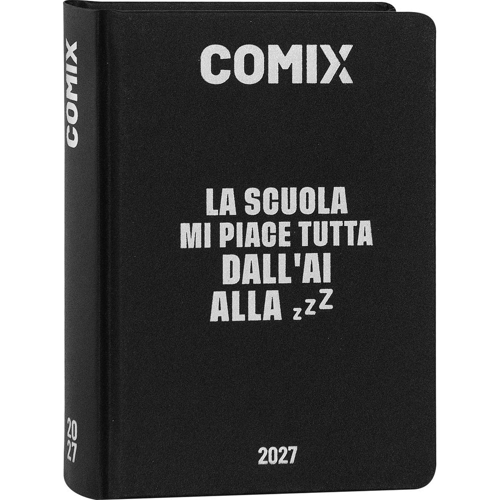 Diario 16 Mesi 2026/27 - COMIX - Giornaliero Nero/Argento