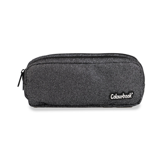 Astuccio 2 Zip Grigio Glitter - Colourbook