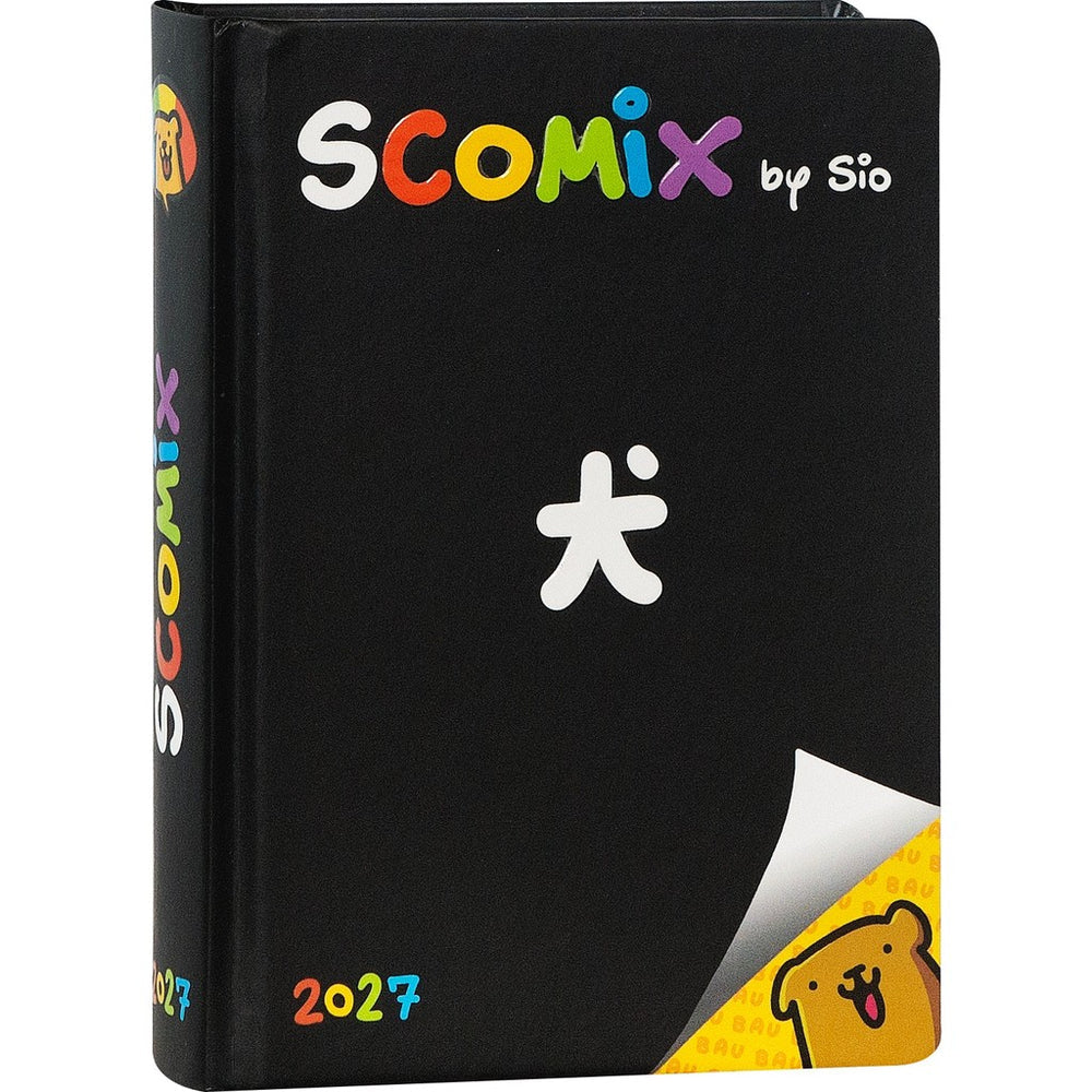 Diario 16 Mesi 2026/27 - COMIX Scottecs by Sio - Giornaliero Nero