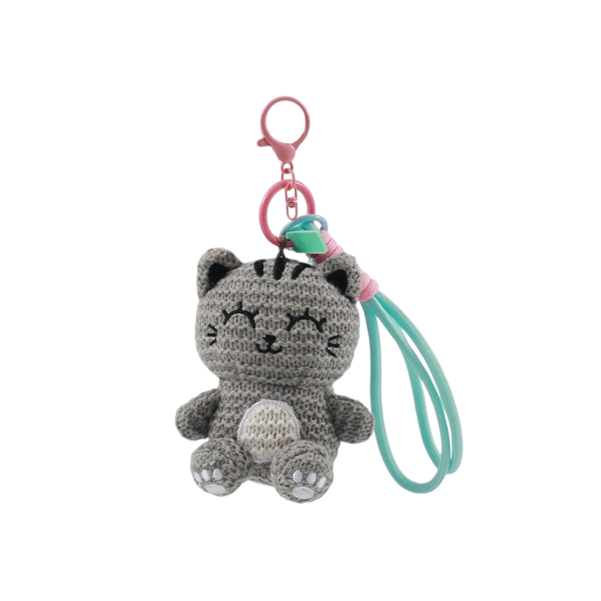 Portachiavi Crochet Gatto Grigio - Itotal
