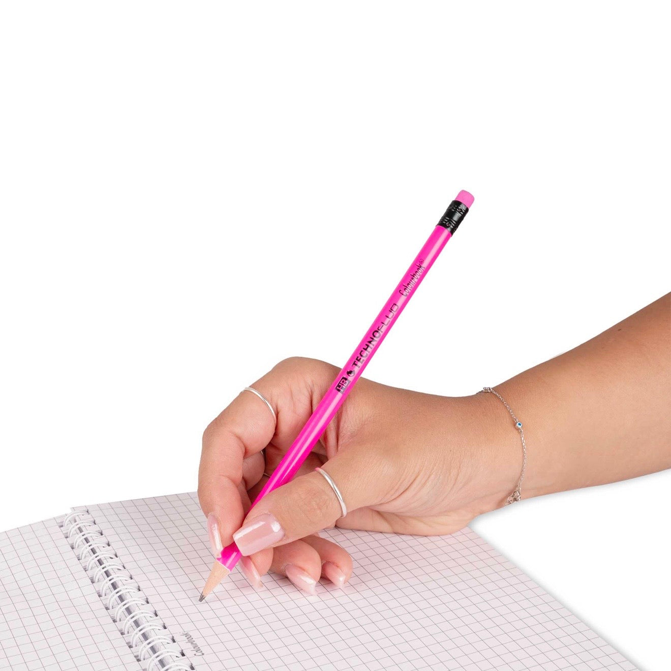 Set 4 matite con gomma – Techno Fluo