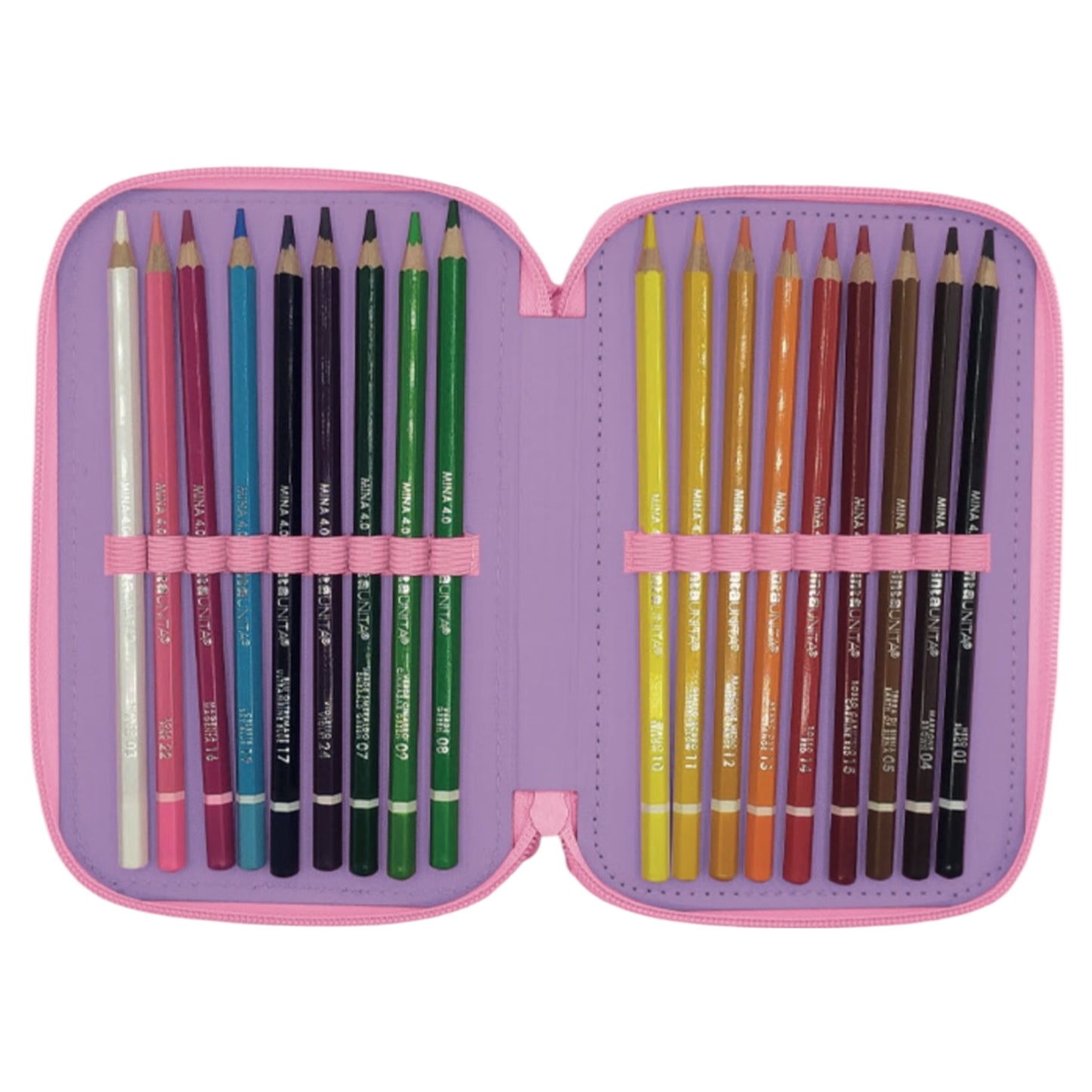 Astuccio 3 Zip Nero - Tinta Unita Glamour