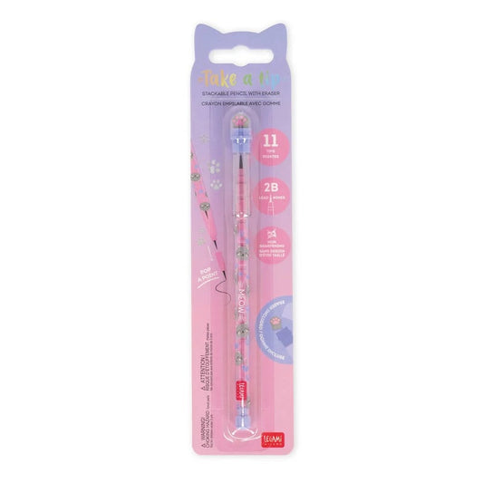 Matita Impilabile con Gomma - Take a Tip LEGAMI