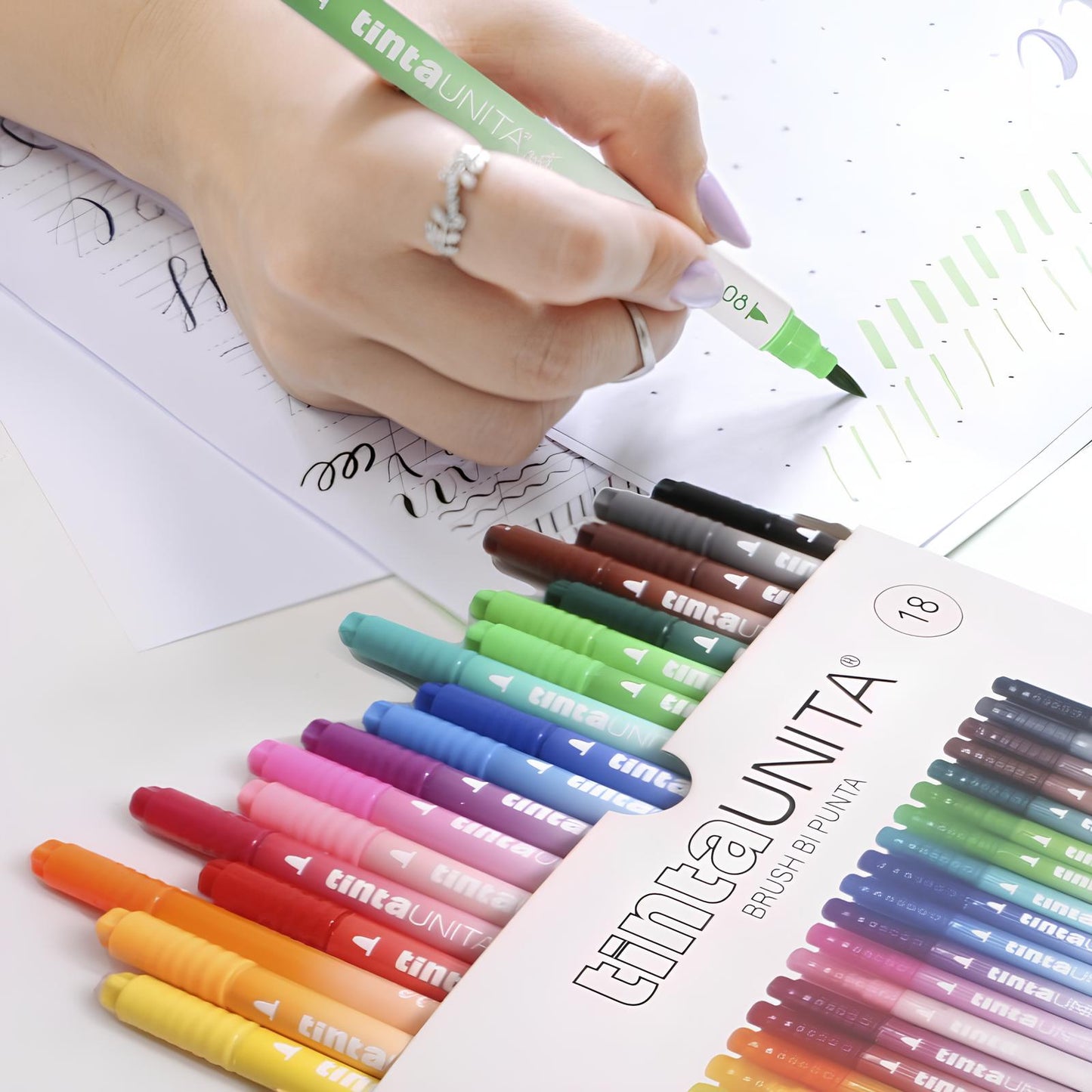 Pennarelli Brush Bi Punta - Tinta Unita