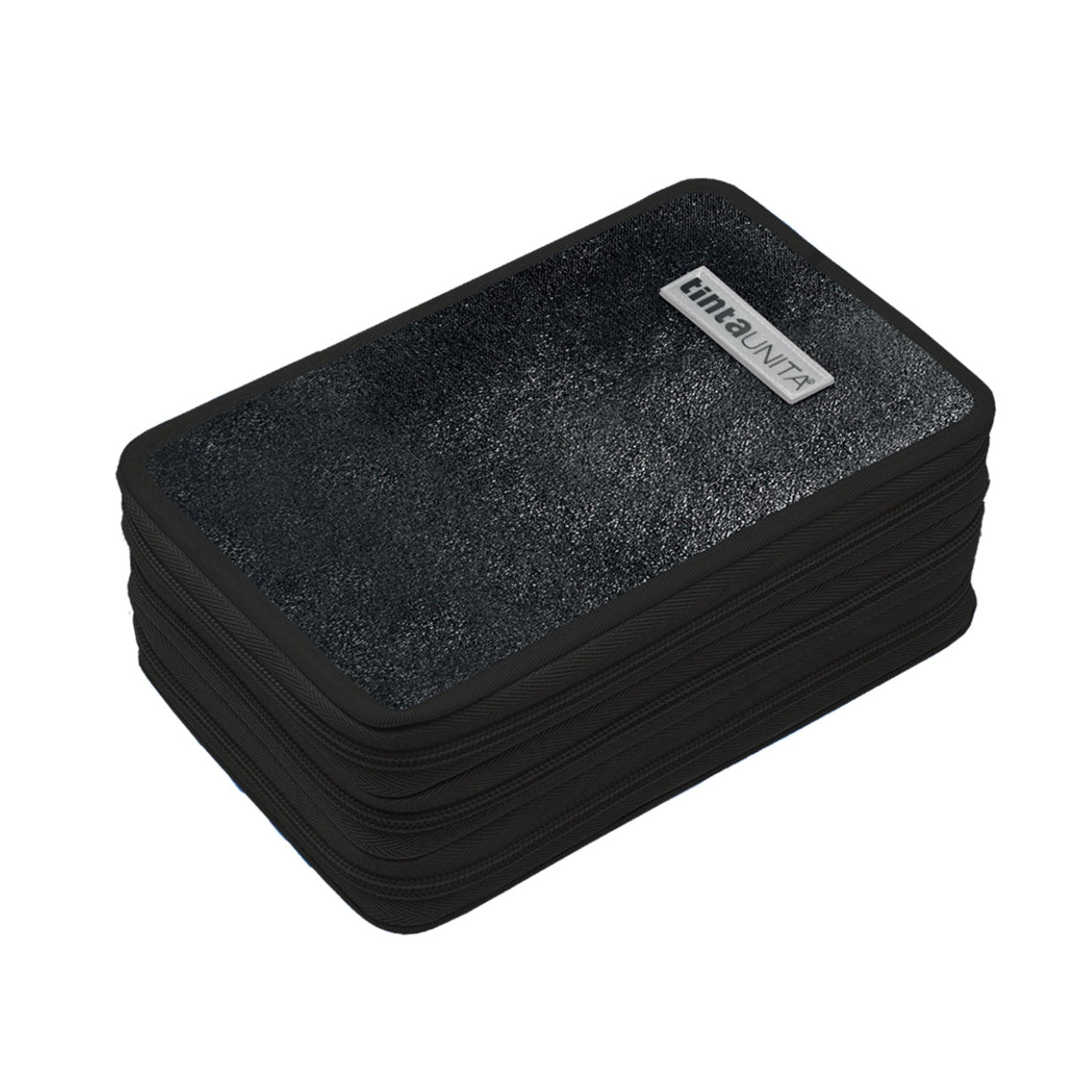 Astuccio 3 Zip Nero - Tinta Unita Glamour
