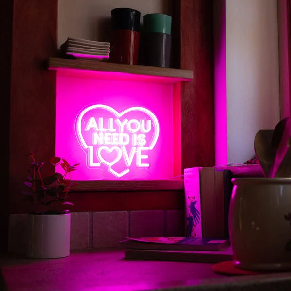 Lampada Led Effetto
Neon - All You Need is Love - It's a Sign