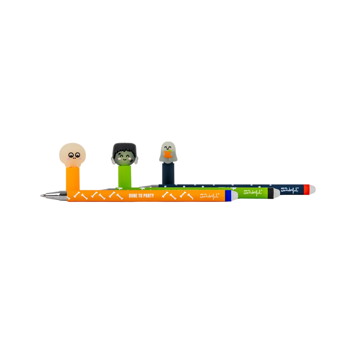 Set di 3 penne cancellabili Bo-Bo - Glow in the dark - Mr. Wonderful