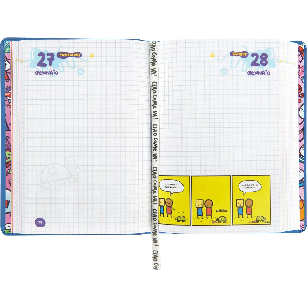 Diario 16 Mesi 2026/27 - COMIX Scottecs by Sio - Giornaliero Blu