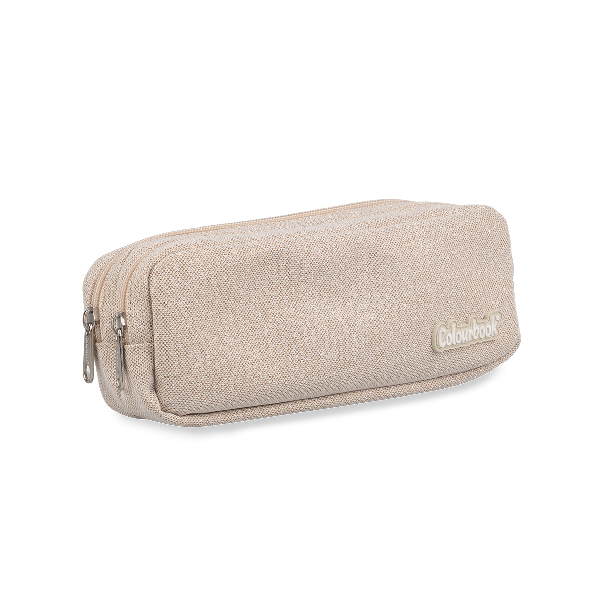 Astuccio 2 Zip Oro Glitter - Colourbook