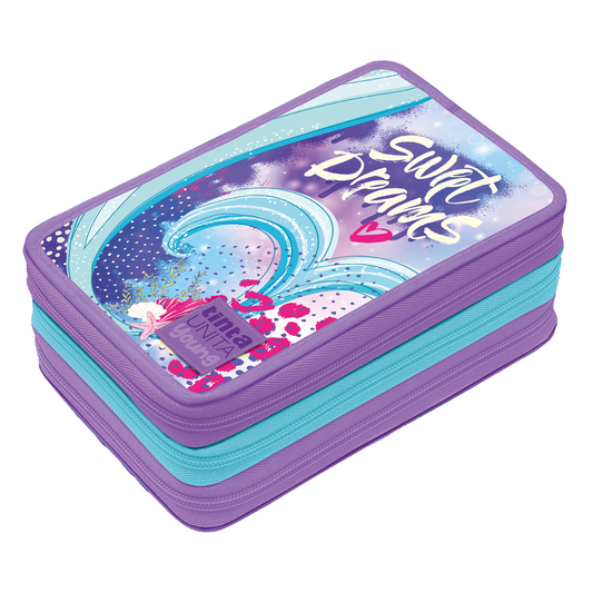 Astuccio 3 Zip Sirena - Tinta Unita Young
