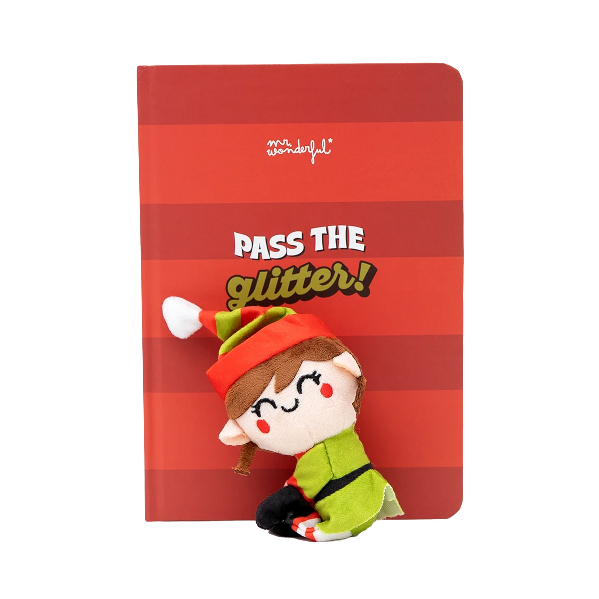 Quaderno A5 con peluche elfa - Pass the glitter!